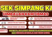 Polsek Simpang Katis Kompak Pasang Sepanduk Mengecam Keras Geng Motor